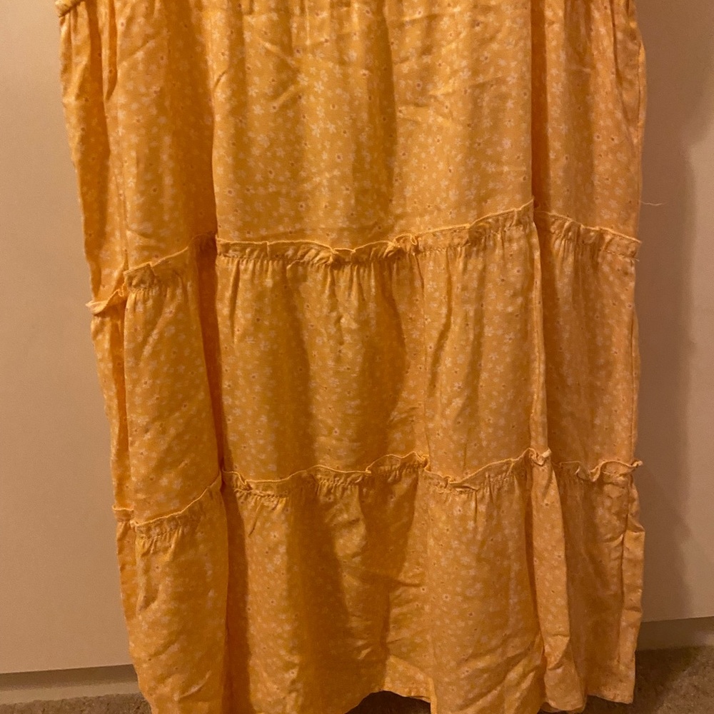 Yellow Ruffle Babydoll Dress - Picture 4 of 6